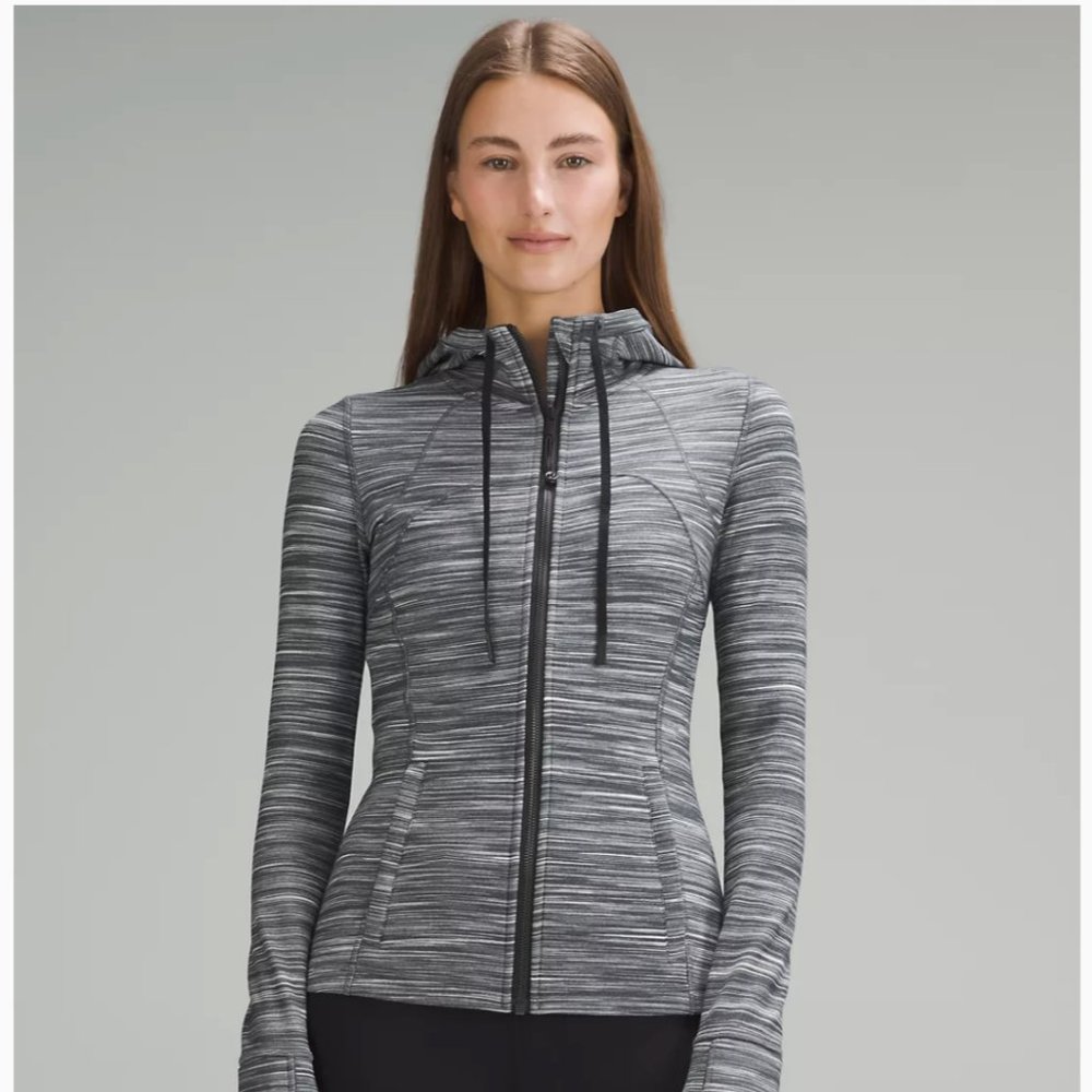 Lululemon Hooded Define jacket Nulu size 18 heathered black